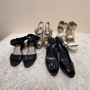 Black and Beige Women's Sandals